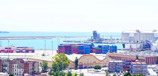 Barselona Katalunya Spanya Avrupa Limanının Sanayi Bölgesi — Stok fotoğraf