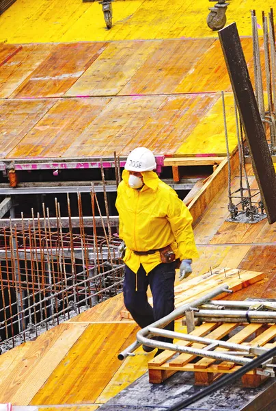 Construction Bâtiment Dans Une Rue Barcelone Catalogne Espagne Europe — Photo