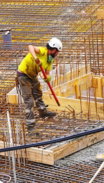 Construcción Edificio Una Calle Barcelona Cataluña España Europa — Foto de Stock