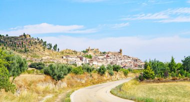 Teruel, Aragon, İspanya ve Avrupa 'daki La Fresneda Panoramisi