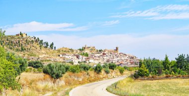 Teruel, Aragon, İspanya ve Avrupa 'daki La Fresneda Panoramisi