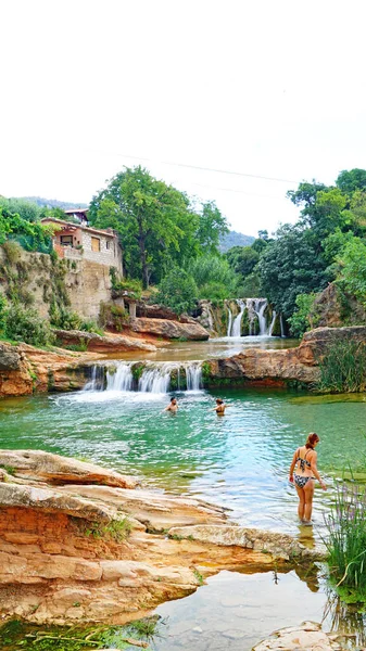 Pesquera Poza Oder Natürliches Schwimmbad Beceite Teruel Aragon Spanien Europa — Stockfoto