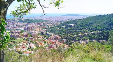 Collserola, Catalunya, İspanya, Avrupa 'dan Barcelona