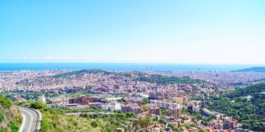 Collserola, Catalunya, İspanya, Avrupa 'dan Barcelona