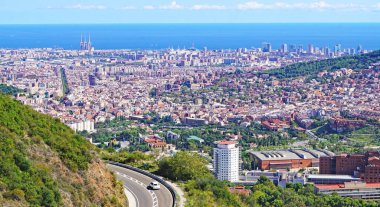 Collserola, Catalunya, İspanya, Avrupa 'dan Barcelona