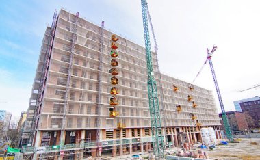 Barselona, Katalunya, İspanya ve Avrupa 'da bir cadde inşaatı