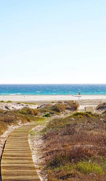 Panoramica Della Spiaggia Tarifa Con Aquiloni Cadice Spagna Europa — Foto Stock