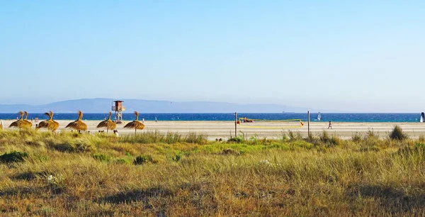 Фабрегас Пляже Фауфы Кайтсерфингом Кадис Испания Европа — стоковое фото