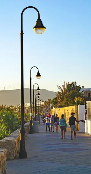 Panoramique Plage Tarifa Avec Cerfs Volants Kitesurf Cadix Espagne Europe — Photo