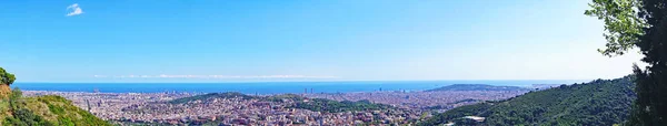 Barcelona Från Collserola Catalunya Spanien Europa — Stockfoto