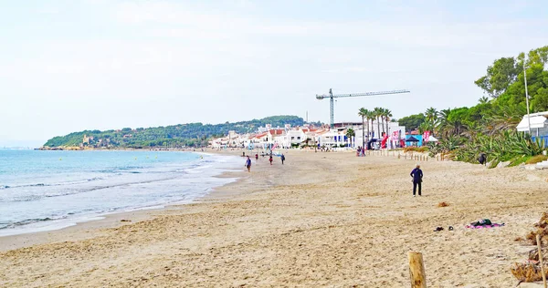 アルタフルラ タラゴナ カタルーニャ スペイン ヨーロッパのビーチと遊歩道のパノラマビュー — ストック写真