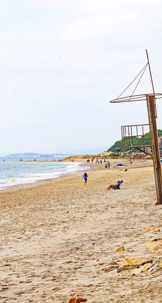 Panoramatický Výhled Pláž Promenádu Altafulla Tarragona Catalunya Španělsko Evropa — Stock fotografie