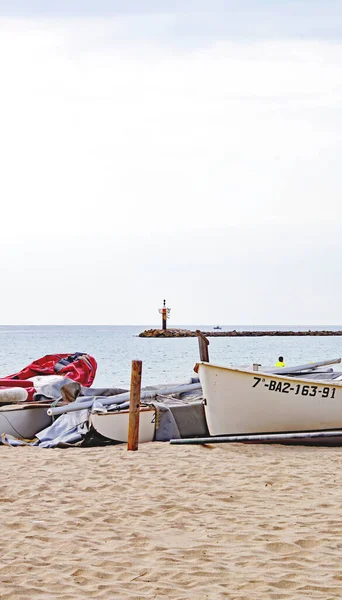 Panoramic View Beach Promenade Altafulla Tarragona Catalunya Spain Europe — ストック写真