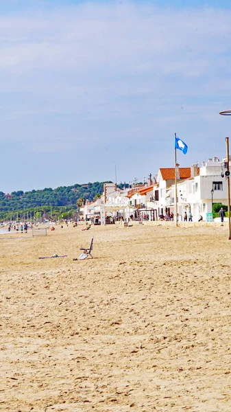 Panoramisch Uitzicht Het Strand Boulevard Van Altafulla Tarragona Catalunya Spanje — Stockfoto