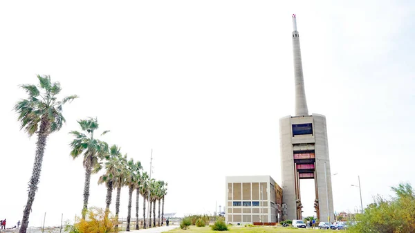 Old Thermal Power Plant Three Chimneys Sant Adria Del Besos — Fotografia de Stock