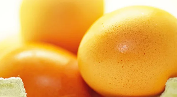 Macro Eggs White Background — Stock Photo, Image