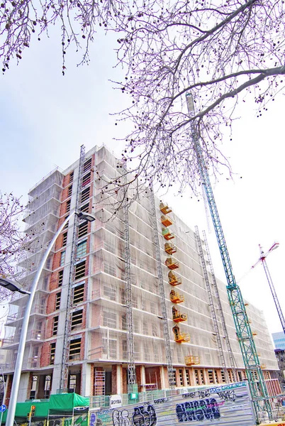 Construction Building Street Barcelona Catalunya Spain Europe — Stock Photo, Image