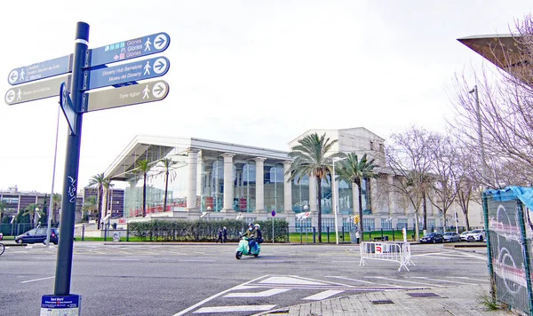 Modern Building National Theater Catalonia Tnc Barcelona Catalunya Spain Europe — стоковое фото