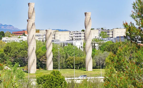 Колонки Знаний Университете Барселоны Черчесове Барселоне Каталонии Испании Европе — стоковое фото