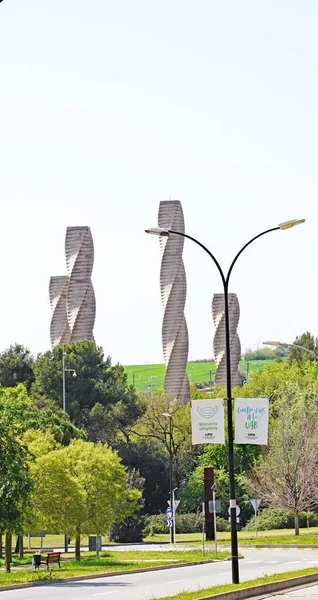 Säulen Des Wissens Der Autonomen Universität Barcelona Cerdanyola Barcelona Katalonien — Stockfoto