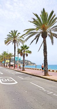 Plaj ve kasaba Lloret de Mar, Girona, Katalunya, İspanya, Avrupa