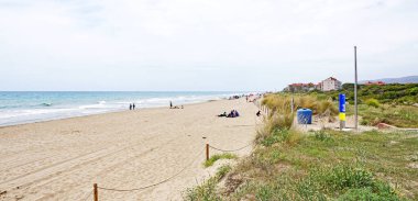 El Prat de Llobregat plajı, Barcelona, Katalonya, İspanya, Avrupa