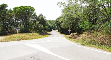 Girona, Katalunya, İspanya ve Avrupa 'daki Dağ Yolu