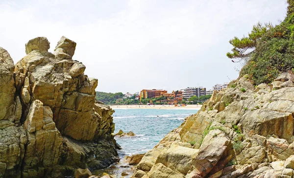 Beach Town Lloret Mar Girona Catalunya Spain Europe — Stok fotoğraf