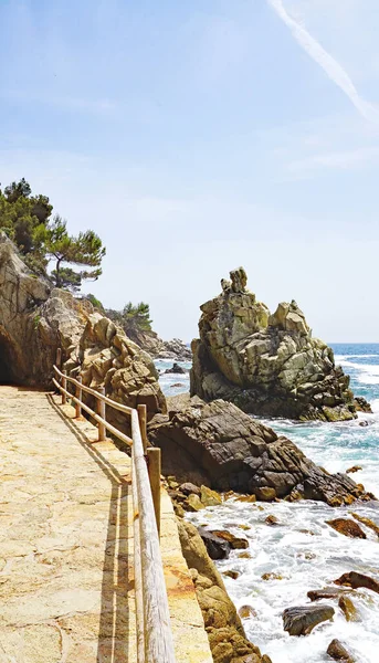 Пляж Місто Ллорет Мар Гірона Каталонія Іспанія Європа — стокове фото