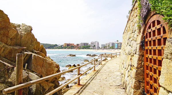 Pláž Město Lloret Mar Girona Katalánsko Španělsko Evropa — Stock fotografie