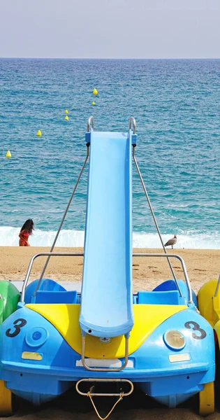 Beach Scooter Lloret Mar Girona Catalunya Spain Europa — Stockfoto