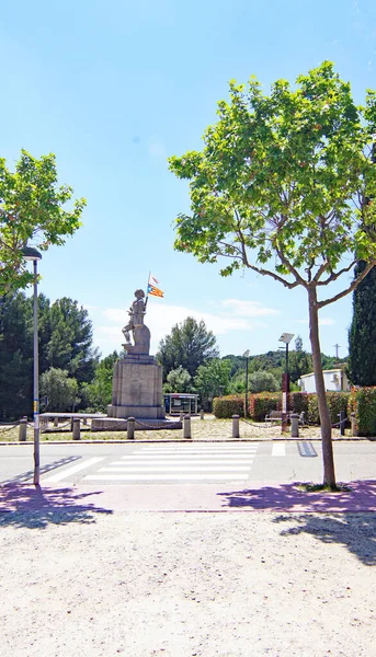 Sculpture Tribute Timbaler Del Bruc Barcelona Region Noya Catalunya Spain — ストック写真