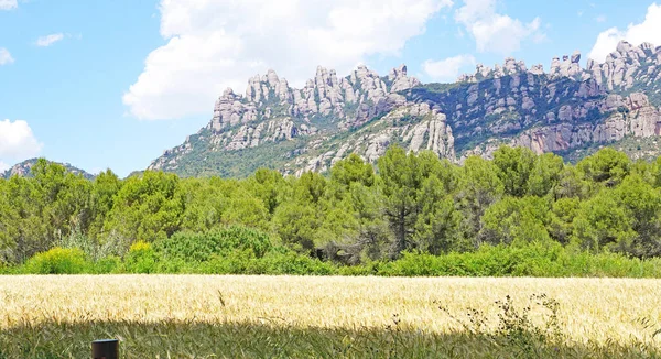 Vista Das Montanhas Montserrat Collbato Barcelona Catalunha Espanha Europa — Fotografia de Stock