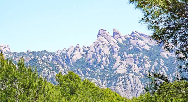 Blick Auf Die Montserrat Berge Vom Collbato Barcelona Katalonien Spanien — Stockfoto