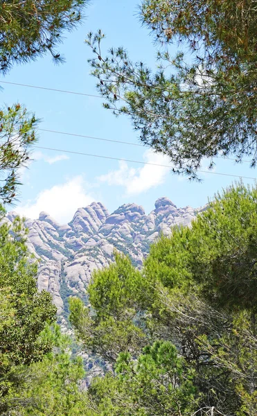 Vista Das Montanhas Montserrat Collbato Barcelona Catalunha Espanha Europa — Fotografia de Stock