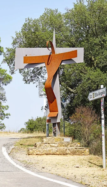 Santuario Dels Angels Mirador Les Gavarres Les Gavarres Girons Lempord — Stockfoto