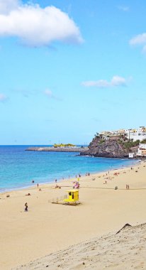 Jandia 'daki Morro Jable Plajı, Fuerteventura, Las Palmas, Kanarya Adaları, İspanya, Avrupa