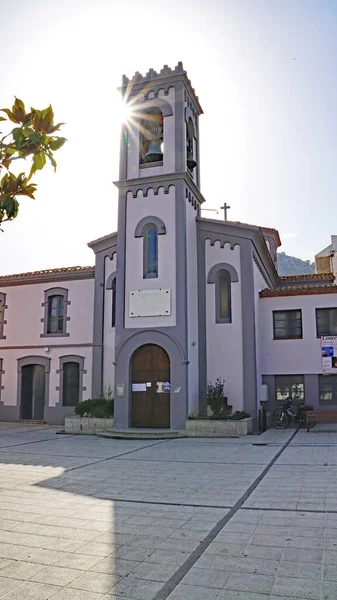 Kyrkan Santa Anna Estartit Lestartit Costa Brava Girona Katalonien Spanien — Stockfoto