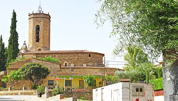 Chiesa Sant Genis Monells Girona Costa Brava Catalogna Spagna Europa — Foto Stock