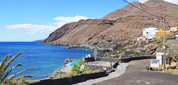 Promenade Zwembaden Van Caleta Valverde Hierro Santa Cruz Tenerife Canarische — Stockfoto