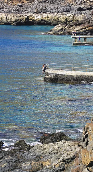 Passeggiata Piscine Caleta Valverde Hierro Santa Cruz Tenerife Isole Canarie — Foto Stock