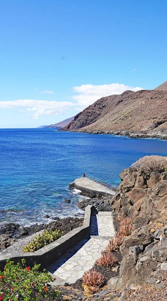 Promenad Och Pooler Caleta Valverde Hierro Santa Cruz Tenerife Kanarieöarna — Stockfoto