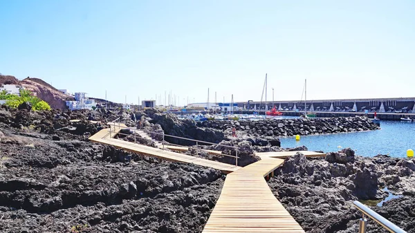 Restinga港口和海滩 Hierro Santa Cruz Tenerife 加那利群岛 西班牙 — 图库照片