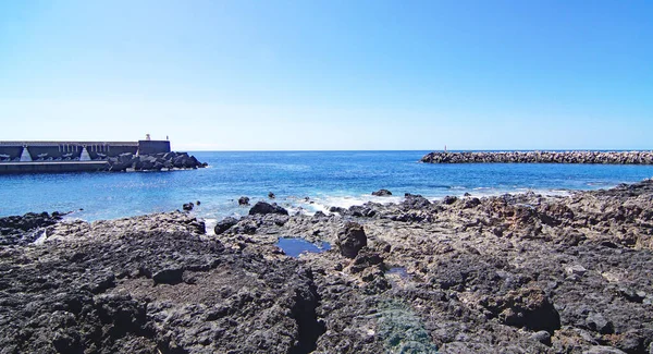 Hafen Und Strand Von Restinga Hierro Santa Cruz Tenerife Kanarische — Stockfoto
