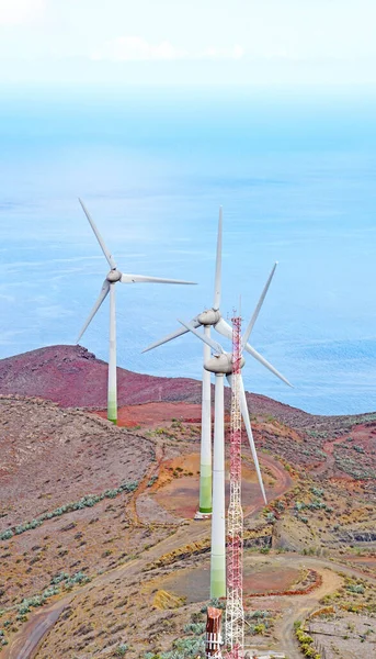 Parque Eólico Cima Montaña Villa Valverde Hierro Santa Cruz Tenerife — Foto de Stock