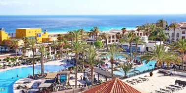 Otel kompleksi, Janda, Fuerteventura, Las Palmas, Kanarya Adaları, İspanya, Avrupa
