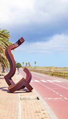 Fuerteventura, Kanarya Adaları, İspanya ve Avrupa 'daki Morro Jable mahallesinde süslü heykeller