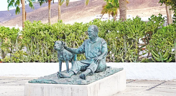 Sculpture Tribute Brandt Beach Morro Jable Jandia Fuerteventura Las Palmas — Fotografia de Stock