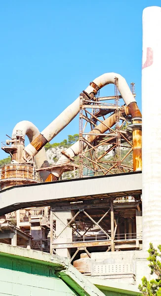 Usine Ciment Vallcarca Sur Côte Garraf Barcelone Catalogne Espagne Europe — Photo