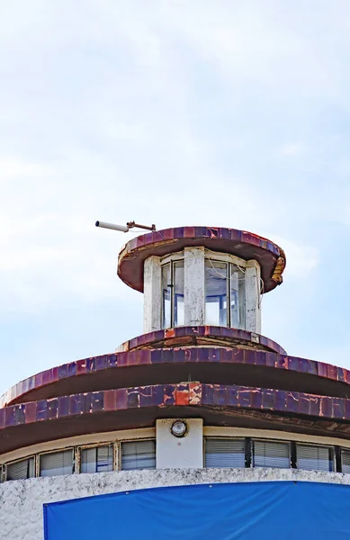 Leuchtturm Der Marina Von Premia Mar Barcelona Katalonien Spanien Europa — Stockfoto